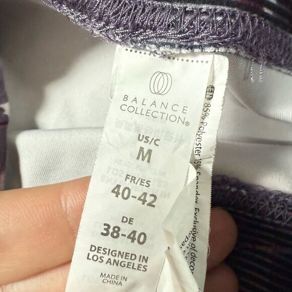 Balance Collection Womens High-Waist Floral Print Leggings Medium Yoga Activewea - Picture 3 of 6